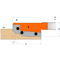 CMT Nůž pro C694013 - pár žiletek A 19,8x11,9x1,5mm