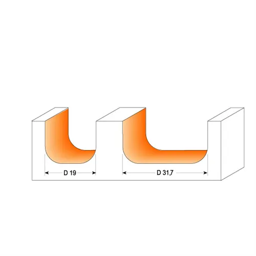 CMT Žlábková fréza - R6,4 D19x16 S=6 HW