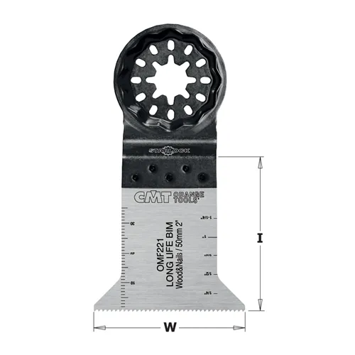 CMT Starlock Ponorný pilový list BIM s dlouhou životností, na dřevo a hřebíky - 50 mm, 5ks