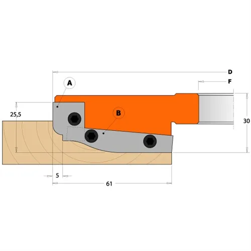 CMT Nůž pro C694013 - pár žiletek A 19,8x11,9x1,5mm
