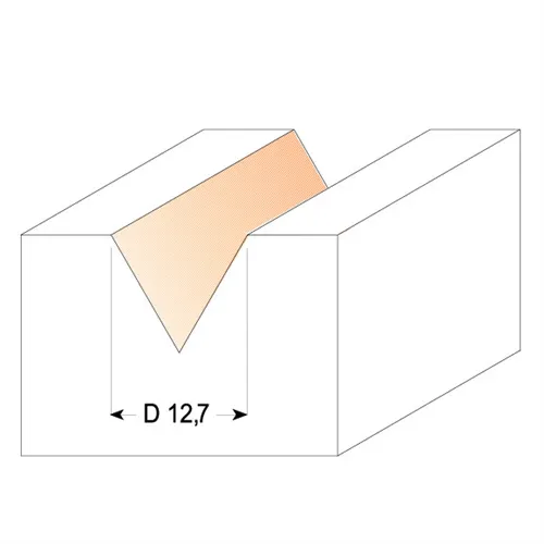 CMT C958 Fréza na V drážku - 60° D12,7x11 60° S=8 HM