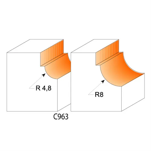 CMT C964 Zaoblovací fréza vypouklá - R4,8 D25,4x11,5 S=12 HW