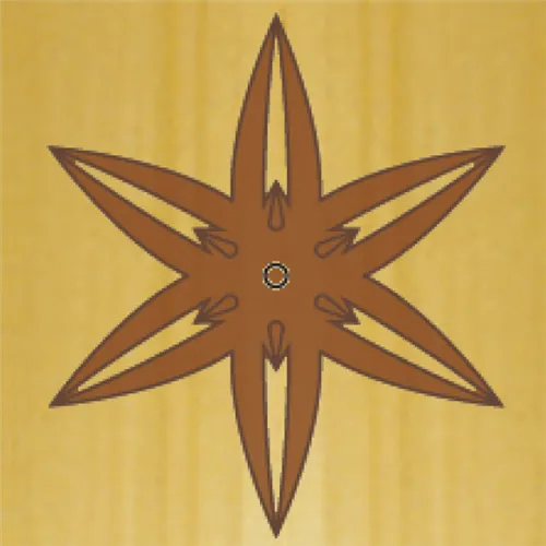CMT Šablona na ornamenty růžicové vzory ROZETA 88 a 70mm