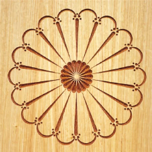 CMT Šablona na ornamenty růžicové vzory Velký španělský vějíř 400mm