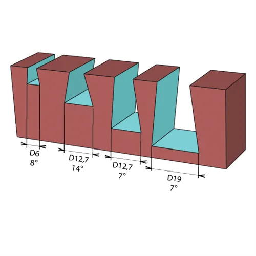 Cinkovací fréza HW - D12,7x12,7 L56 14° S=6,35