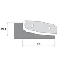 IGM Profilový nůž pro F631 - typ B, horní braní