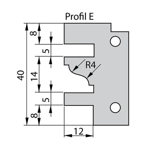 IGM F641 Profil-kontra fréza na rámy MAN - D120x40 d50 Z2 ALU