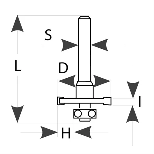 IGM M122 Talířová drážkovací fréza - D31,8x6 L64,8 S=8 HW