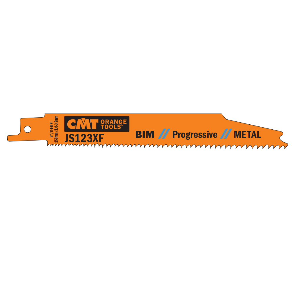 CMT Pilový plátek do pily ocasky BIM Progressive Metal 123 XF - L150, I130, TPI8-14 (bal 5ks) C-JS123XF-5