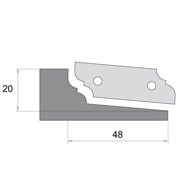 IGM Profilový nůž pro F631 - typ A, spodní braní F631-091121