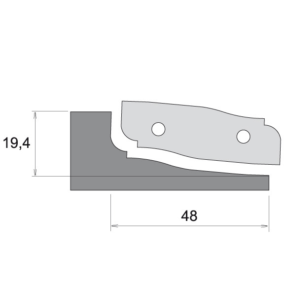 IGM Profilový nůž pro F631 - typ B, spodní braní F631-091122