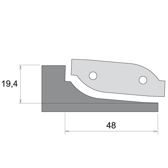 IGM Profilový nůž pro F631 - typ C, spodní braní F631-091123
